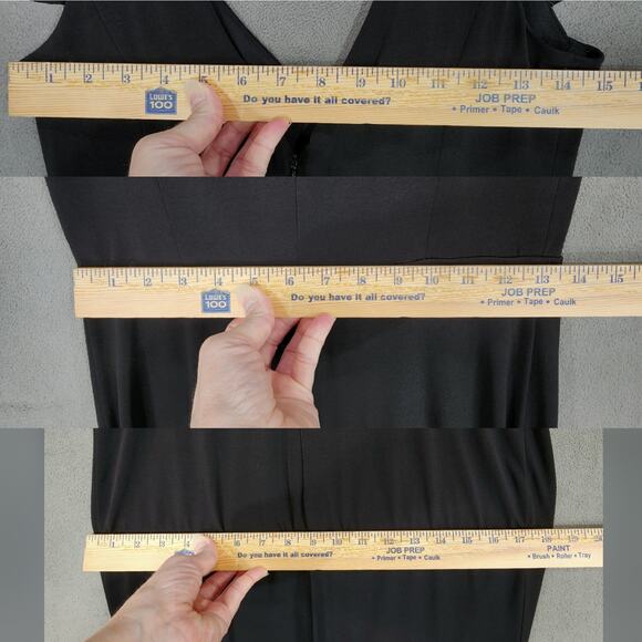 Calvin Klein Gown sz 4 Women Maxi Dress Black Off Shoulder Fit‎ & Flare Trumpet - Picture 10 of 11